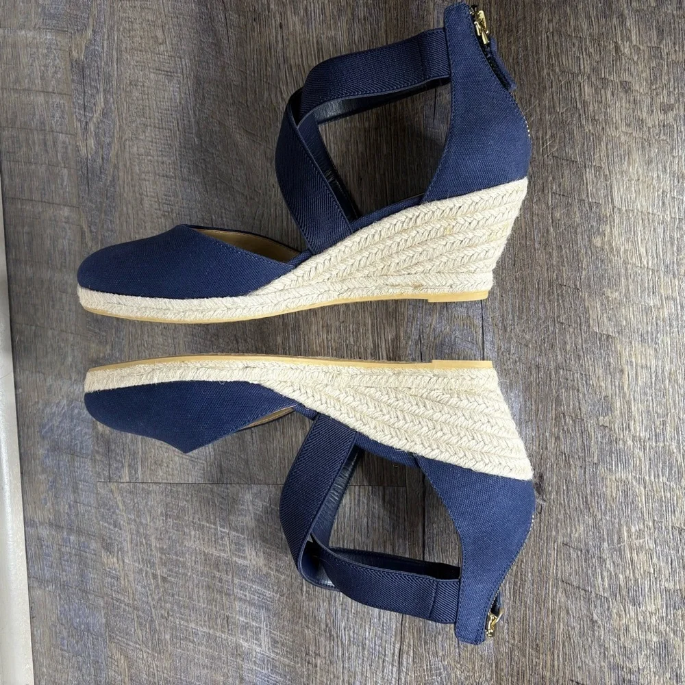 Talbots LYNDSAY D'ORSAY ESPADRILLE WEDGES - Picture 7 of 12